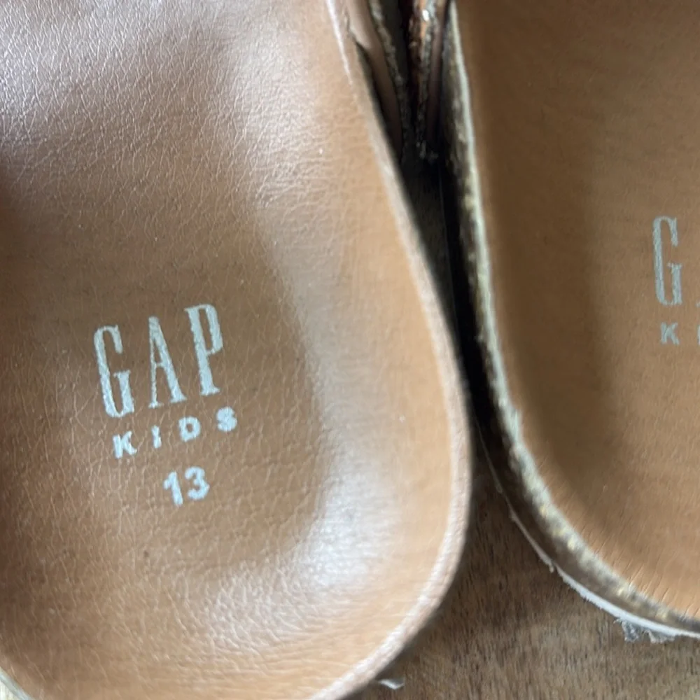 GAP Kids Rose Gold Glitter Double-Buckle Sandals